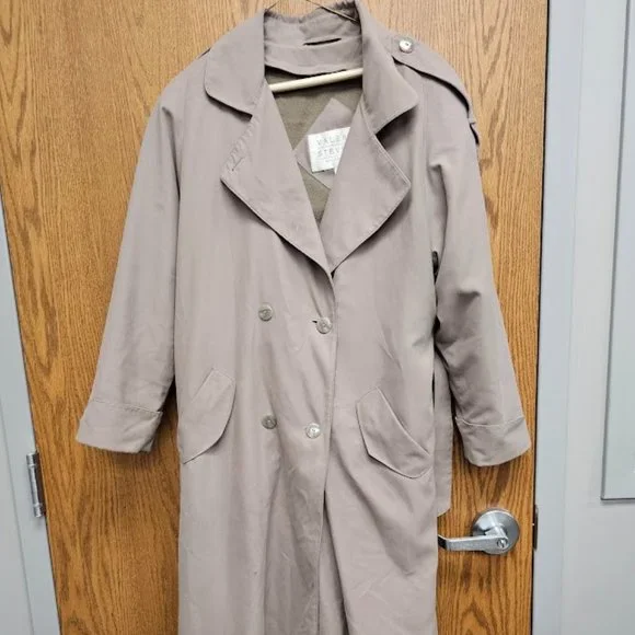 Valerie Stevens Women's Microfiber Tan Lined Trench Coat Size 6 - Picture 1 of 10